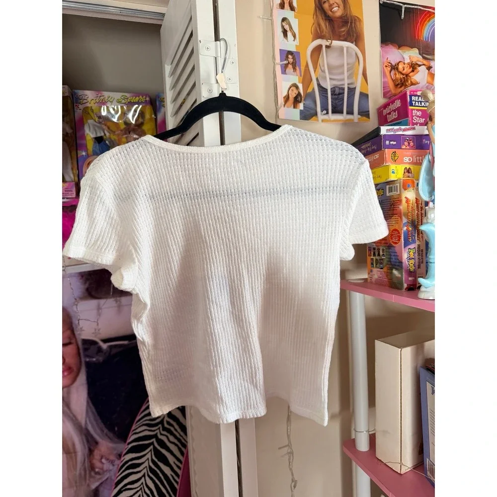 American Eagle Cream‎ Size Medium crop top - Picture 5 of 8